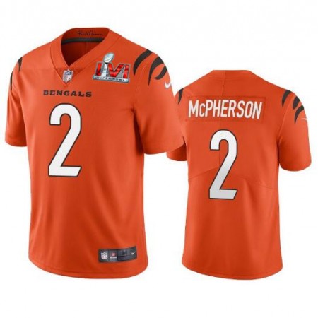 Camiseta Hombre NFL Cincinnati Bengals Evan McPherson 2 Orange 2022 Super Bowl LVI Vapor Limited